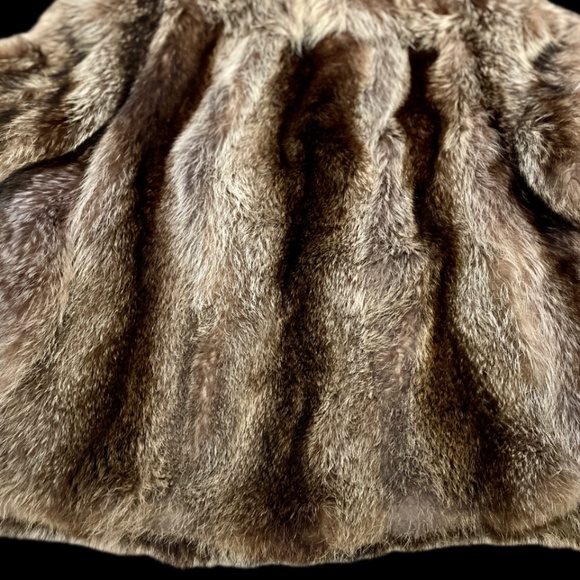 Custom 100% Real Fur vintage Coat waist length jacket - Picture 2 of 13